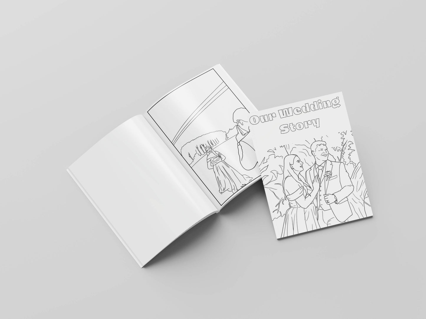 WEDDING Personalised Photo Colouring Book - Custom Memory Keepsake